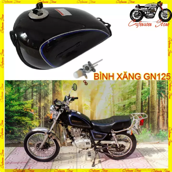 Bình xăng su gn 125 thùng xăng sơn sẵn 3 lớp, dày dặn chuyên độ dòng classic như win, honda67...hoặc thay thế gn125