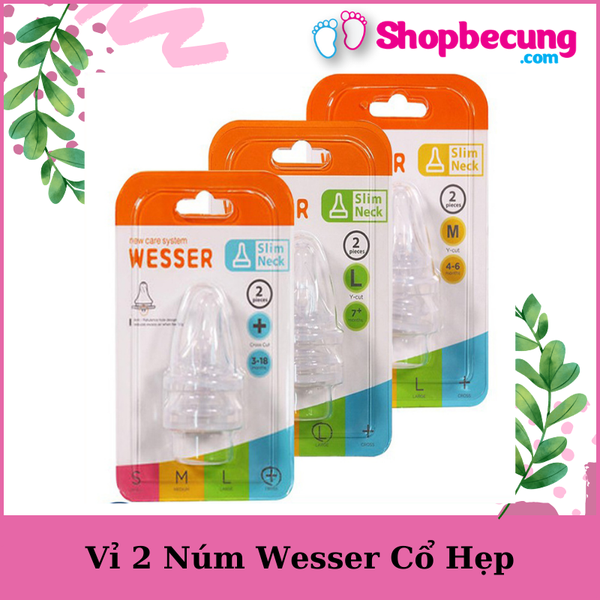 Vỉ 2 núm wesser cổ hẹp