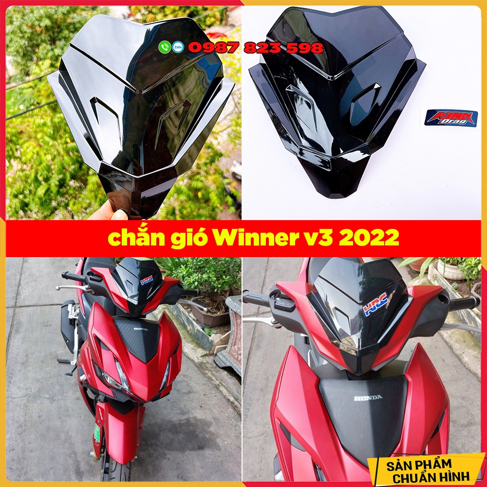 Chắn gió winner x v3 mẫu racingstar - ốp đầu winner v3