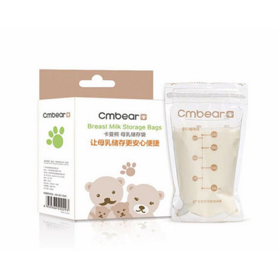 Túi trữ sữa Cmbear hộp 30 túi 220ml