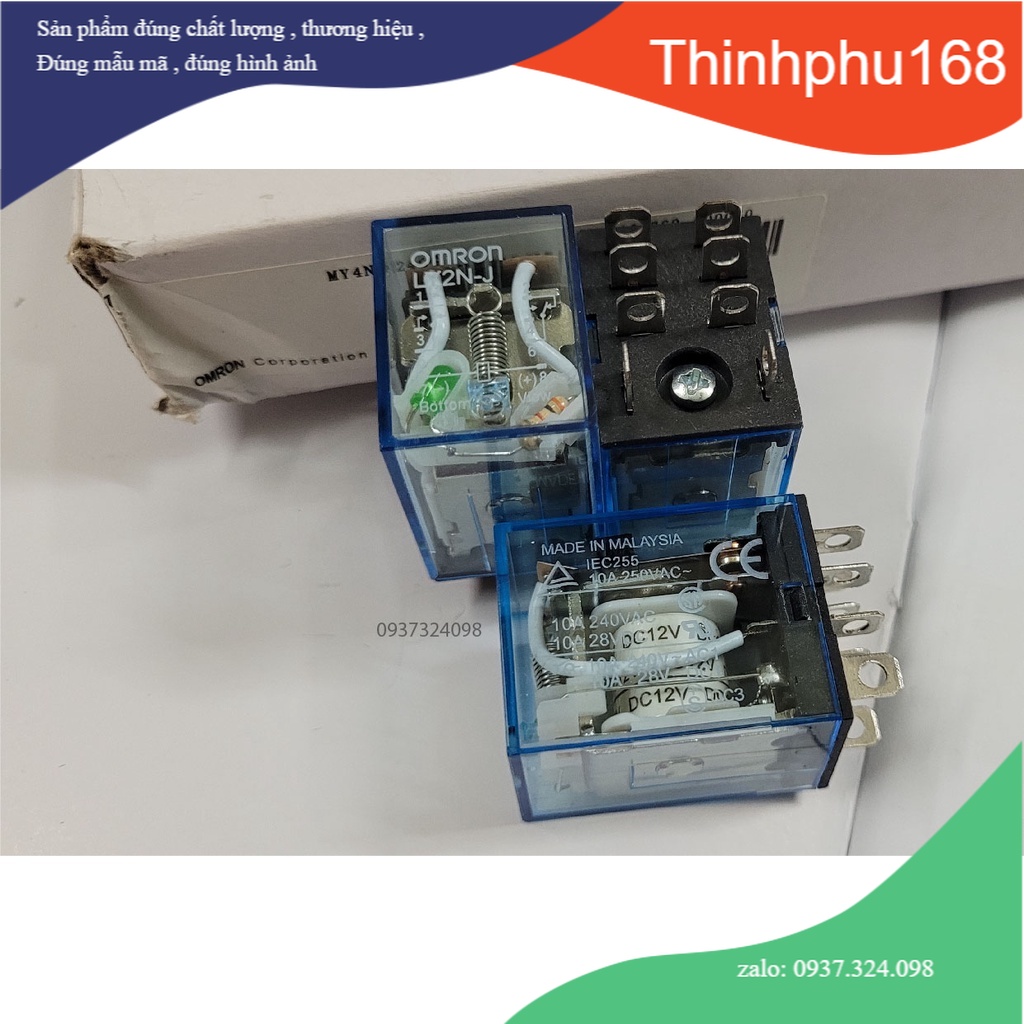 Rơ le trung gian 8 chân dẹp ly2n-j 12vdc , 24v , 220v , rơ le 14 chân dẹp ly2n-j 12vdc 8 chân dẹp