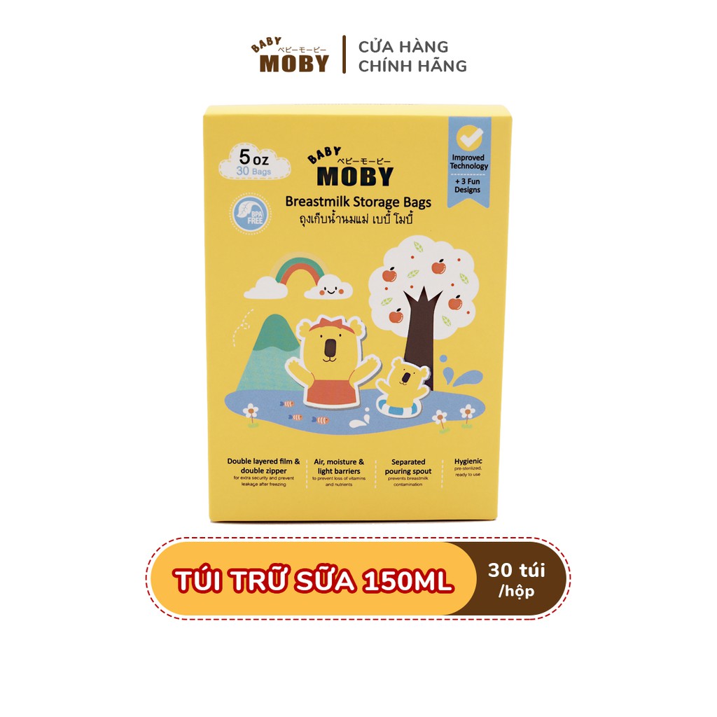 Túi trữ sữa moby baby thái lan 150ml