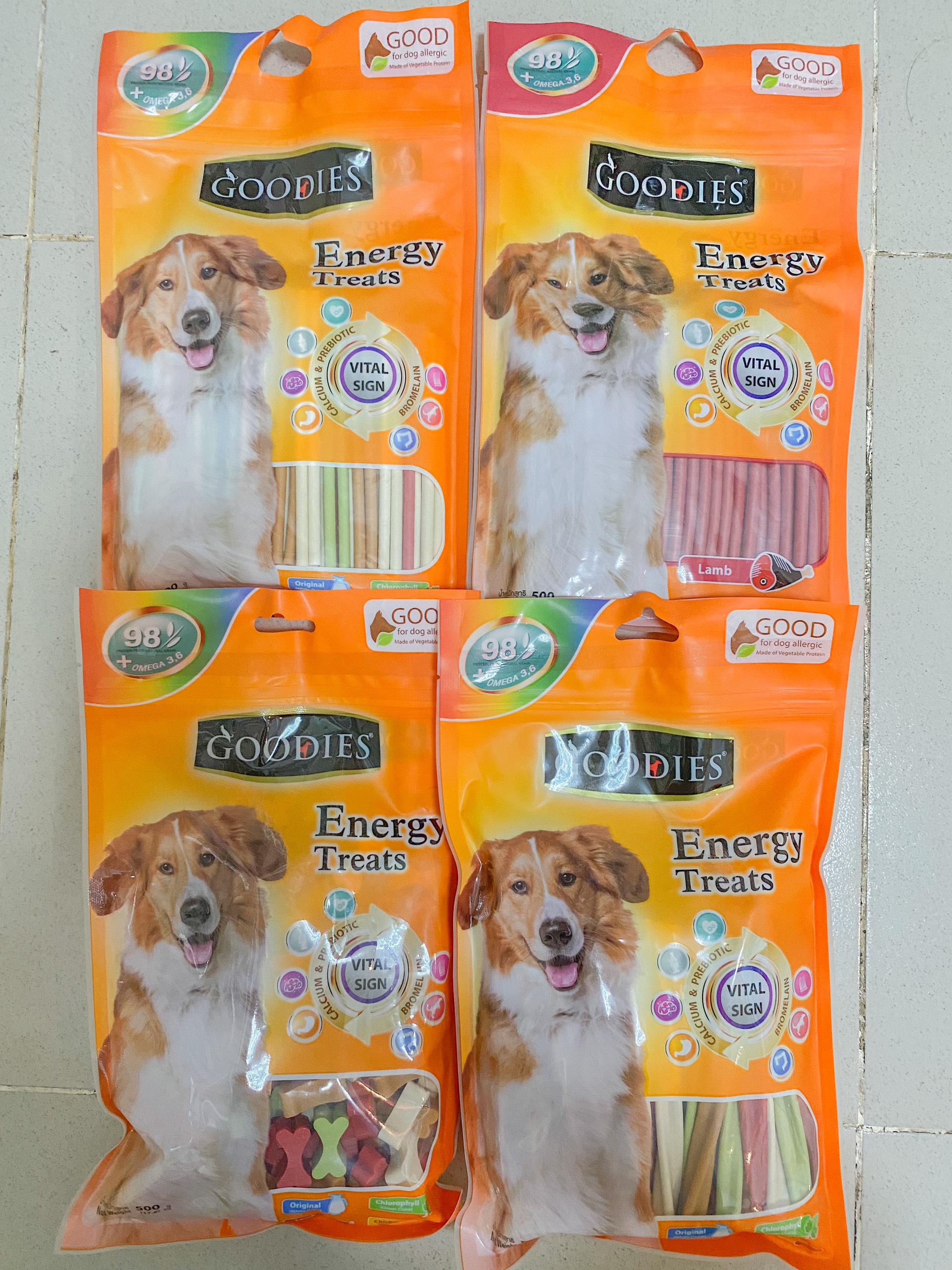 BÁNH THƯỞNG GOODIES BỔ SUNG CANXI CHĂM SÓC RĂNG THƠM MIỆNG CHO CHÓ 500GR TÚI ZIP