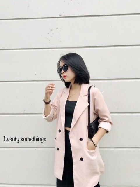 ÁO BLAZER BEIGE 2 LỚP STYLE ULZZANG HÀN QUỐC (ảnh thật/sẵn/có video)