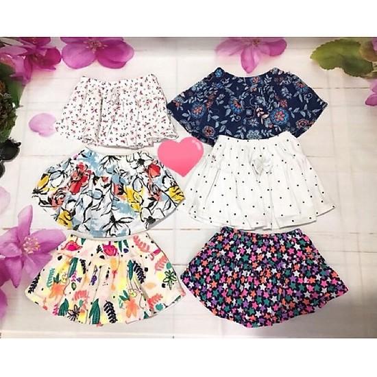 Set 3 chân váy xòe có quần chip bé gái hàng vải xuất dư mặt mát Midu ShopGồm ba cái 3 Màu ngẫu nhiên