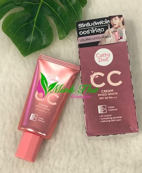 Kem nền cc cathy doll màu sáng 01 light beige 50g speed white cc cream spf50+/pa+++