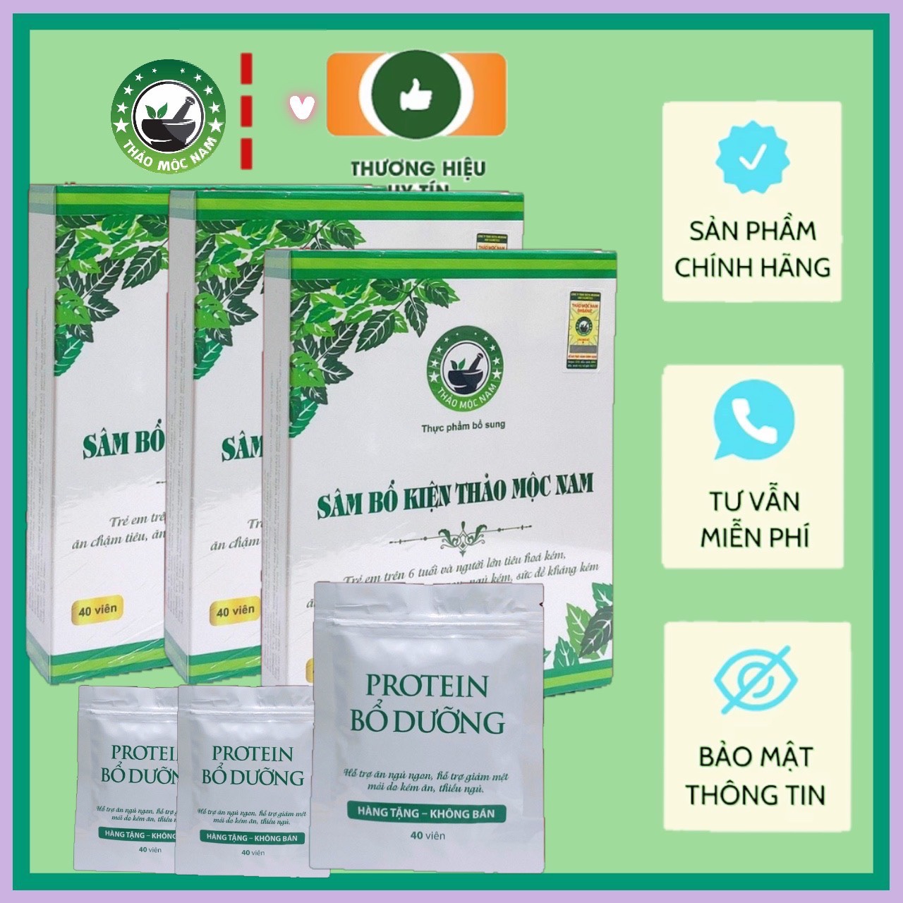 Tăng cân Sâm bổ kiện của công ty Thảo mộc nam Organic.