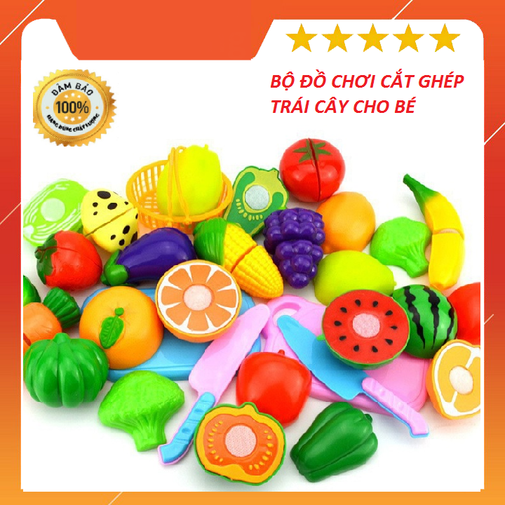 Bộ đồ chơi cắt ghép hoa quả cho bé yêu