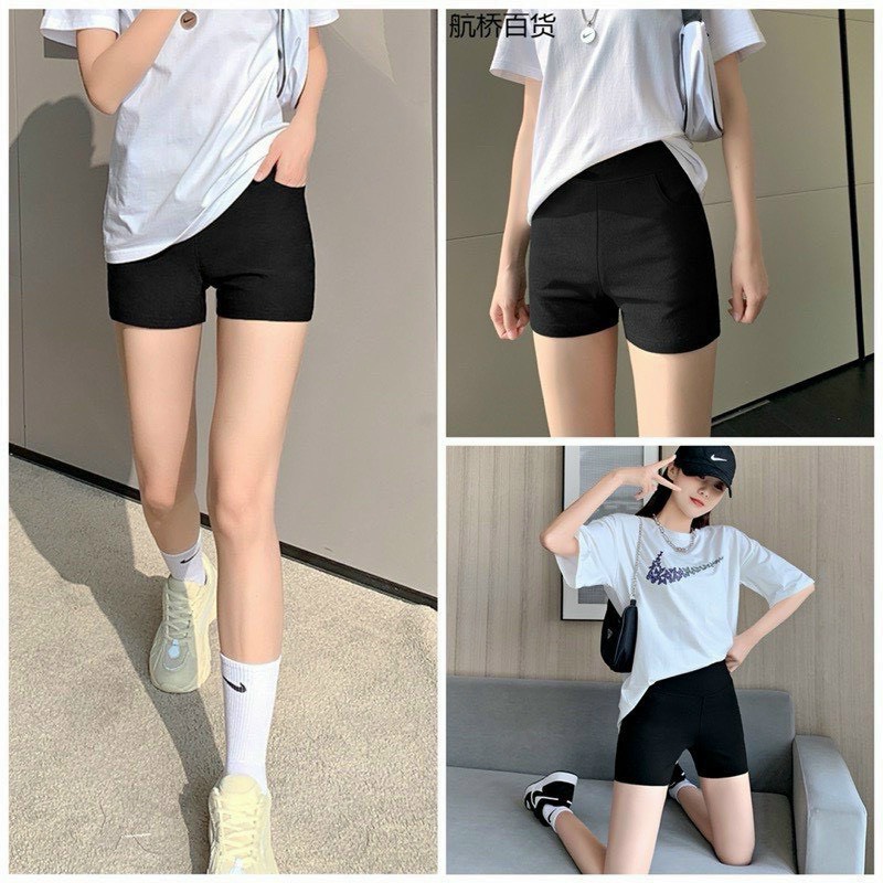 Quần Đùi Nữ Legging Cotton Dáng Ôm Co Giãn 4 Chiều