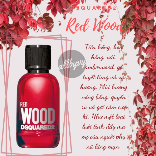 Allbyvy| mẫu thử nước hoa 10ml dsquared red wood pour femme