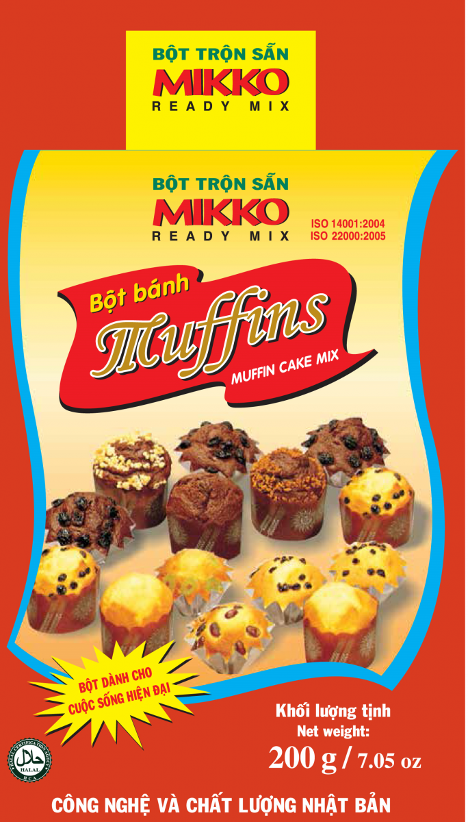 MIKKO Bột bánh Muffin 200gr