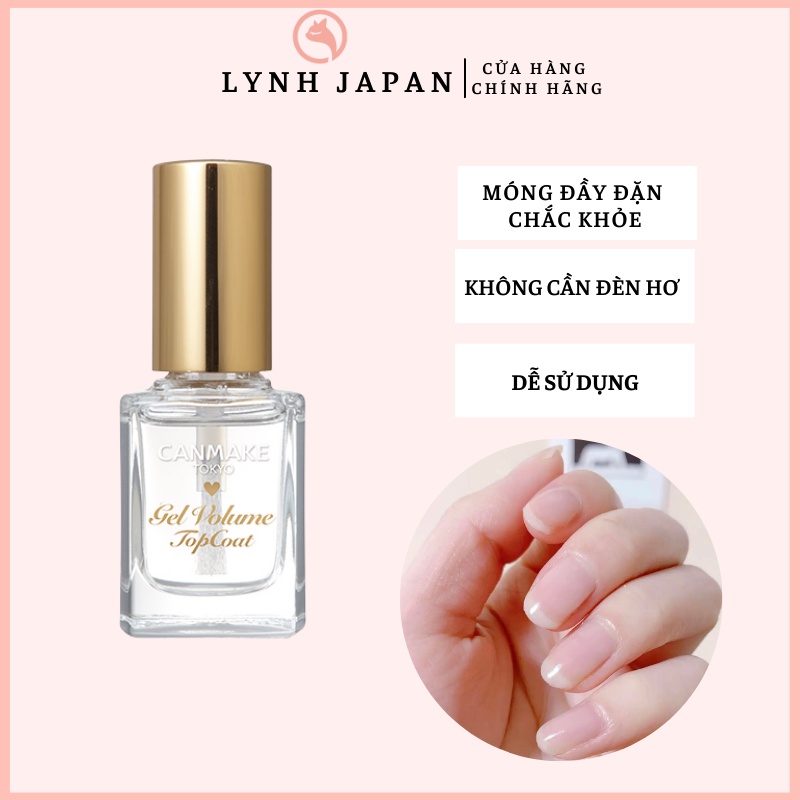 Sơn giả gel làm đầy móng canmake gel volume top coat nhật bản