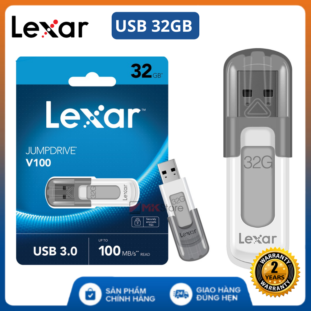 Usb 32gb lexar jumdrive s57 / v100 usb 3.0 thiết kế nhỏ gọn , bền bỉ - bảo hành 24 tháng