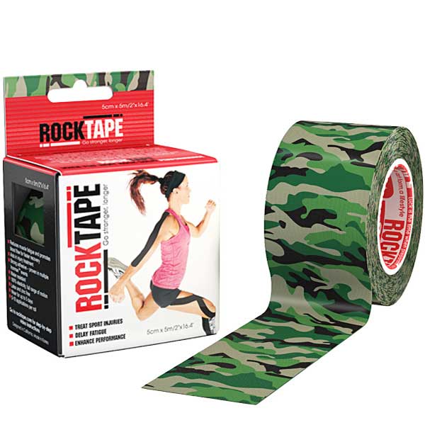 Băng dán cơ RockTape/RockTape Kinesiology Tape - Camo Green