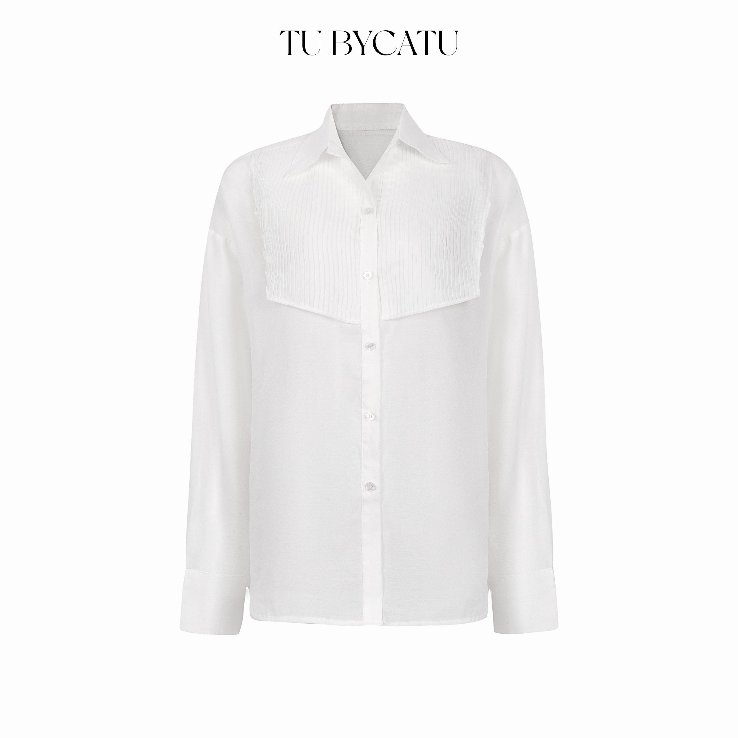Tubycatu | áo sơ mi white kara shirt