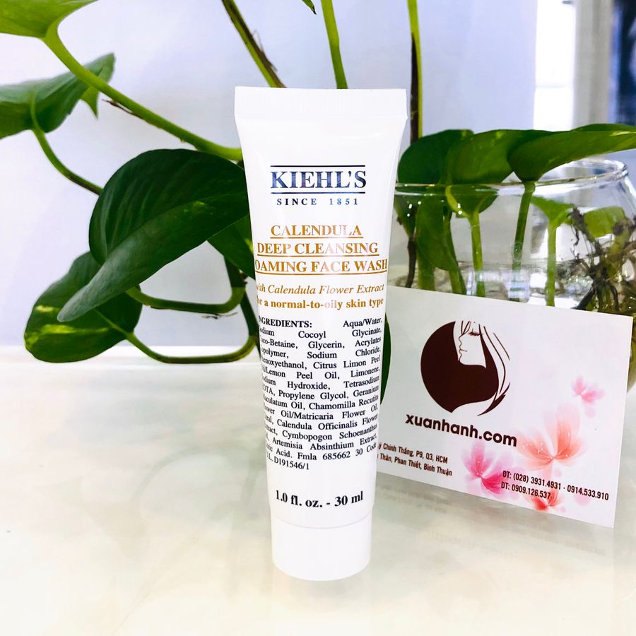 Sữa rửa mặt KIEHL'S Calendula Deep Cleansing hoa cúc sạch sâu, dịu nhẹ, 30ml