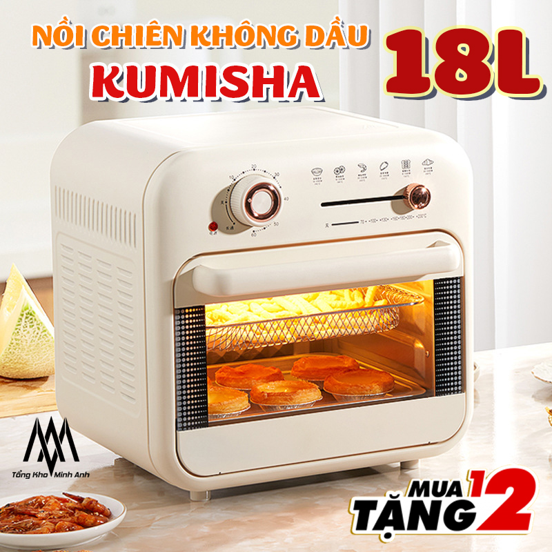 Nồi chiên không dầu 18 Lít - Điều khiển cơ - Lò nướng đối lưu 18 lít - Công nghệ chiên Rapid Air - Bếp chiên không khí