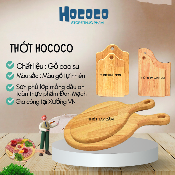Thớt gỗ nhà bếp Hococo an toàn thực phẩm tiện dụng