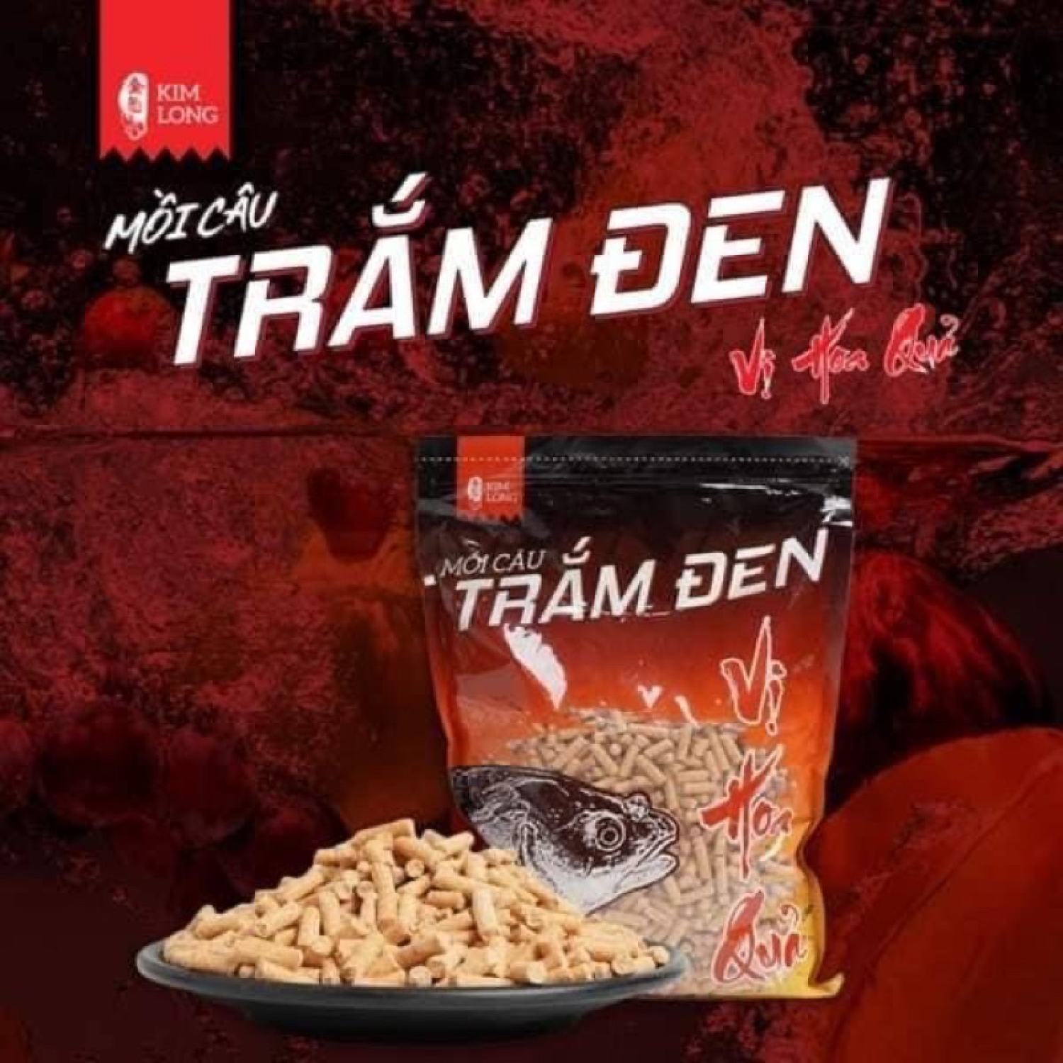 Mồi câu cá , hạt xả trắm đen Kim Long