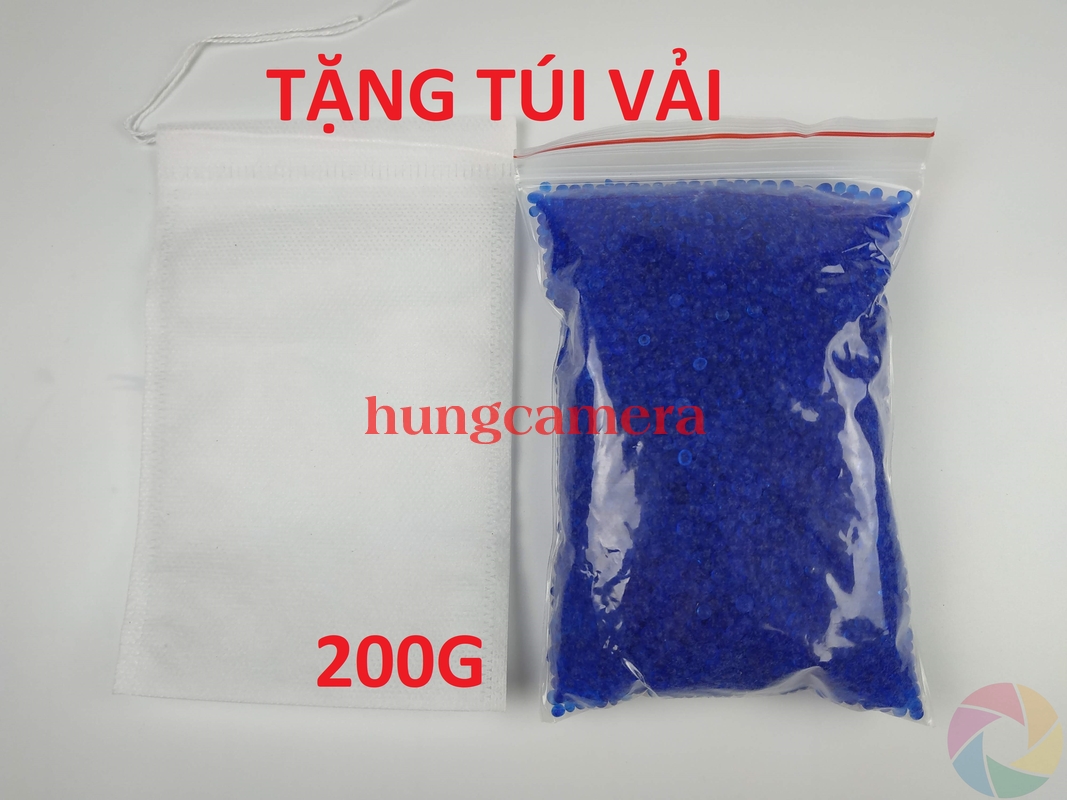 Gói 200g - Hạt hút ẩm, chống ẩm cho máy ảnh, chỉ thị màu Xanh