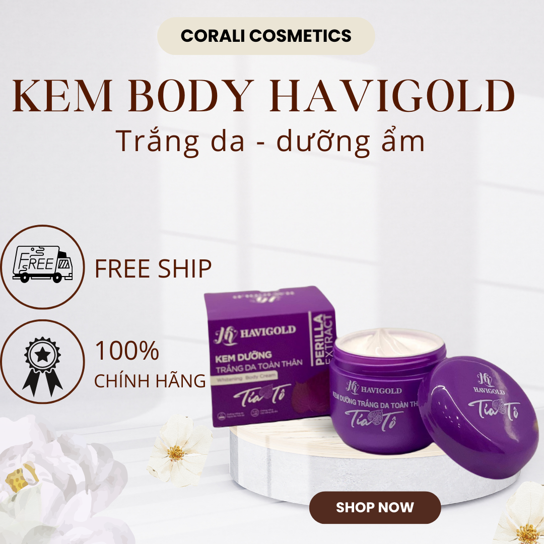 Kem dưỡng trắng da toàn thân - havigold body tía tô