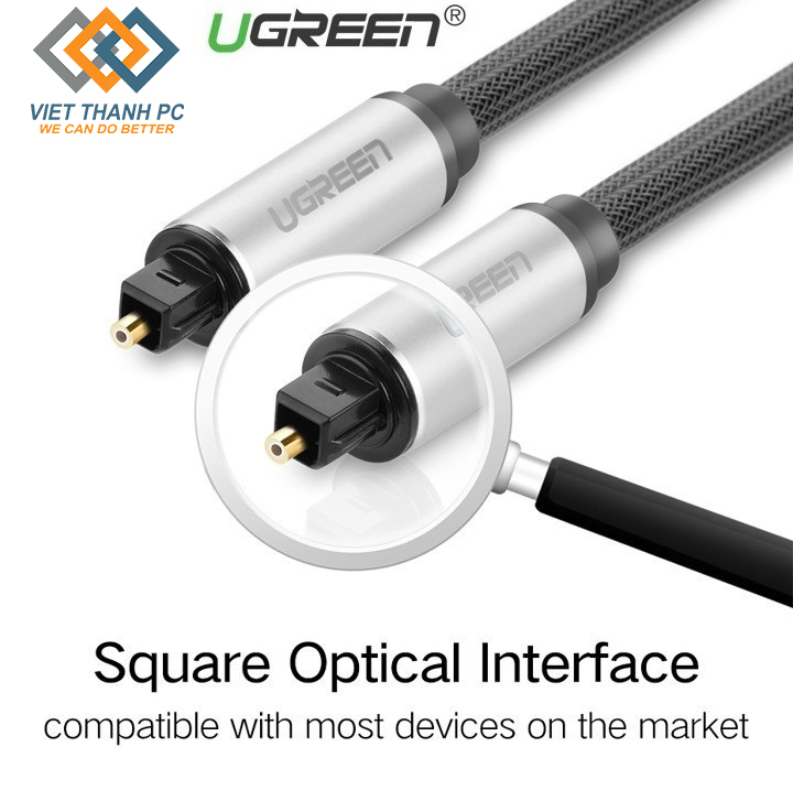 Cáp quang âm thanh toslink optical ugreen dài từ 1m - 3m 10539/10542/10540/10541 - bảo hành 18 tháng