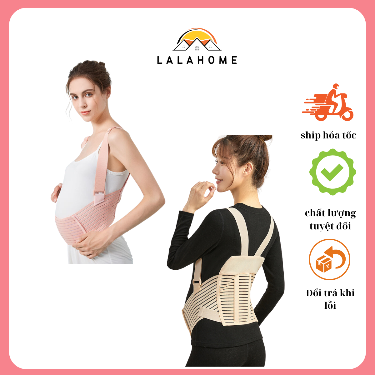 Đai nâng đỡ bụng bầu giảm đau lưng rạn bụng, Đai nâng bụng cho bà bầu co giãn tốt, nâng đỡ và cố định vùng bụng trước