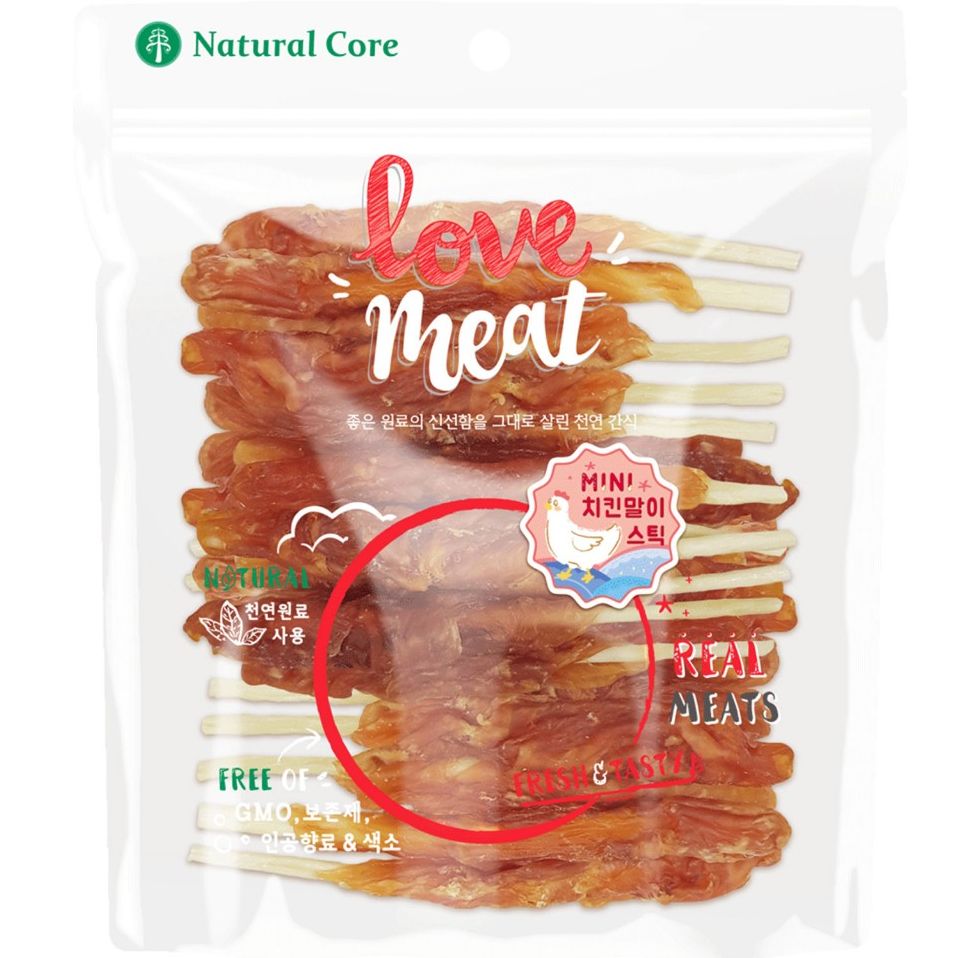 Thịt Gà, Thịt Vịt Cuộn Da Bò NATURAL CORE Bánh Thưởng Snack Cho Chó 160g