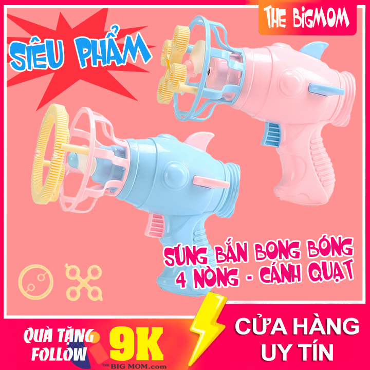 Súng Bắn Bong Bóng Cực Vui Gắn Cánh Quạt