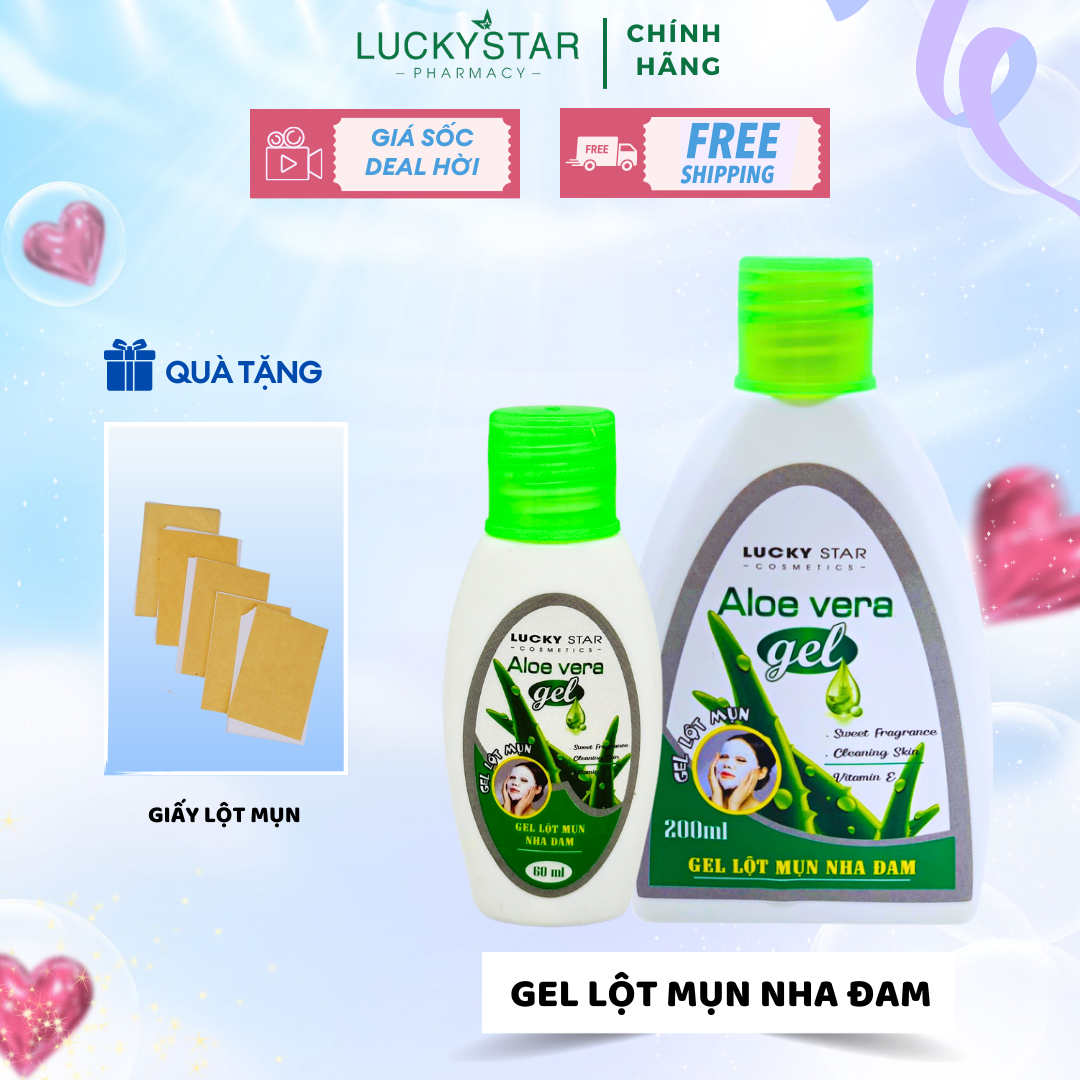 Gel Lột Mụn Nha đam Aloe Vera Lucky Star 200ml