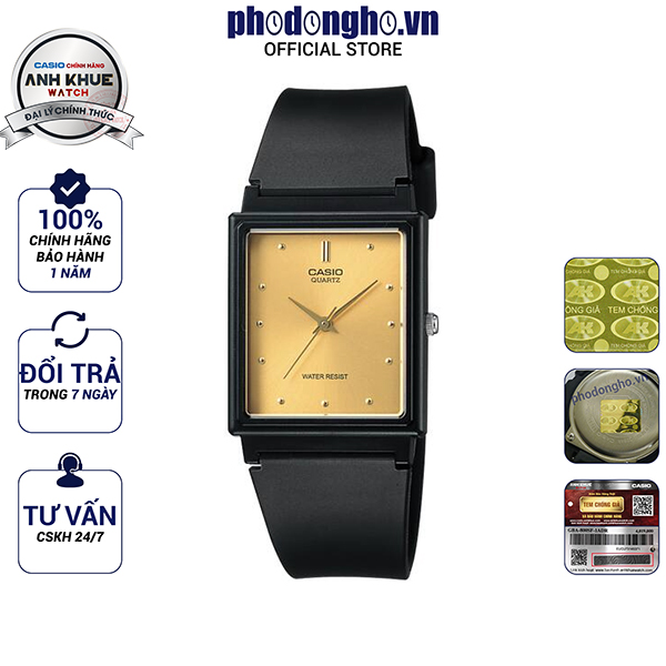 Đồng hồ nam dây nhựa casio anh khuê mq-38-9adf