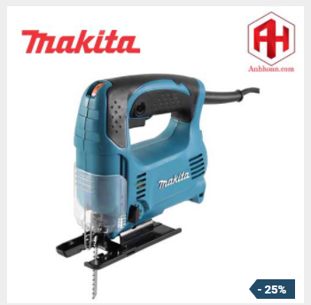 Máy cưa lọng Makita 4328 có thân máy cứng cáp vỏ ngoài được làm bằng nhựa siêu bền trọng lượng nhẹ 1.8kg và thiết kế nhỏ gọn