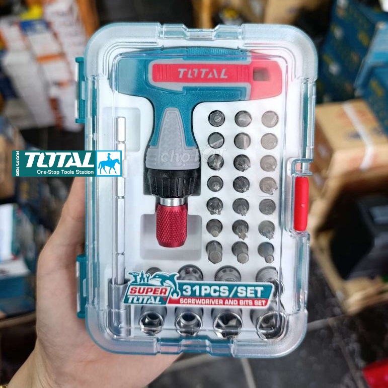 Bộ 31 mũi bắt vít chữ t total tacsd30186 hksdb0188 tacsd30316