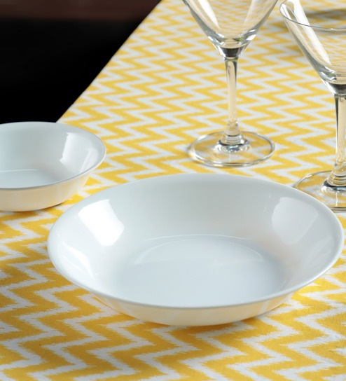 Tô chén dĩa Corelle USA - Bộ 2 dĩa soup trắng trơn  413 - 17cm
