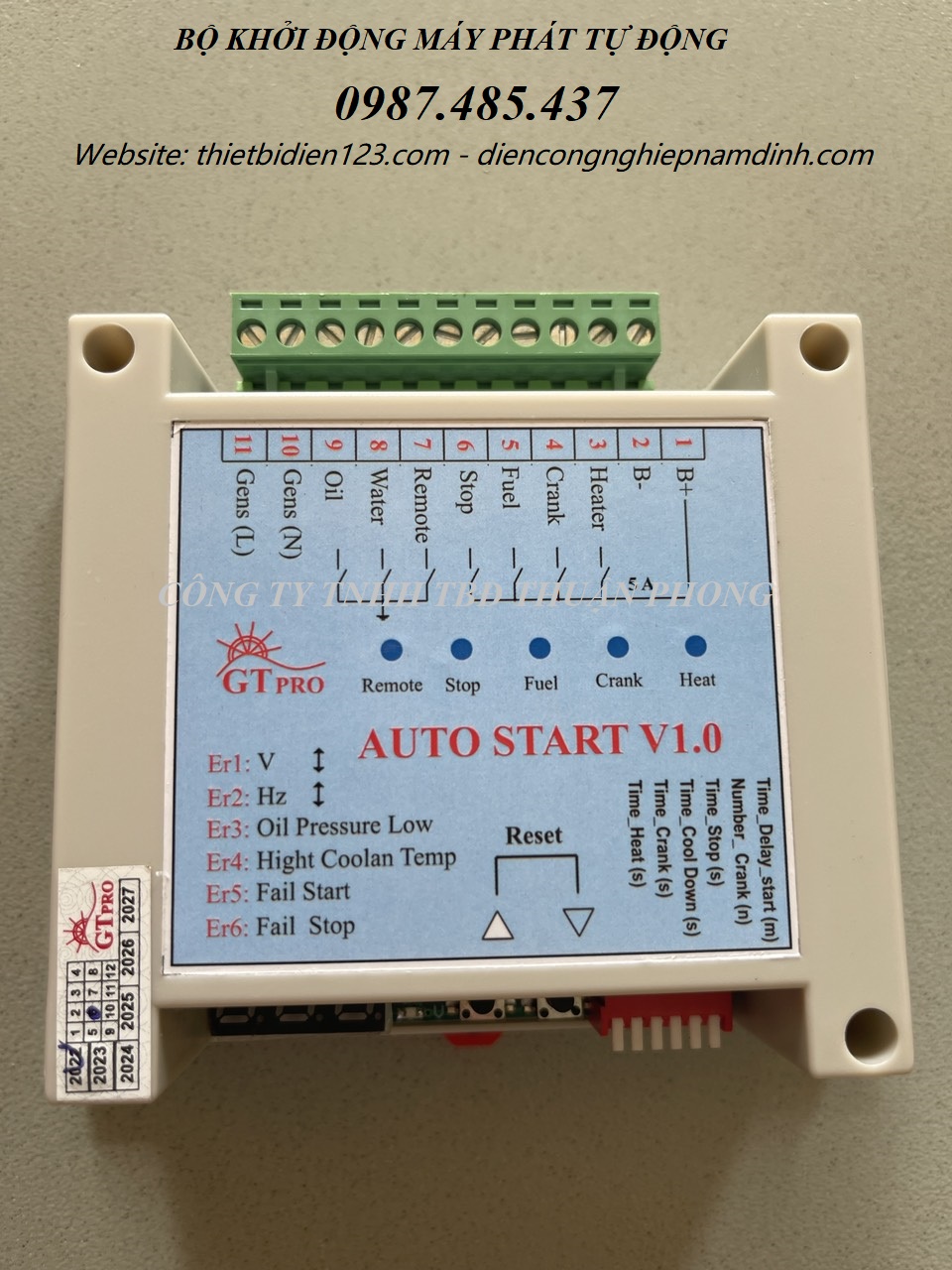 BỘ TỰ KÍCH ĐỀ NỔ MÁY PHÁT - BỘ KHỞI ĐỘNG MÁY PHÁT ĐIỆN TỰ ĐỘNG - AUTO START