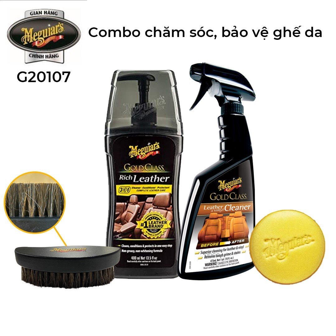 Meguiar's Combo chăm sóc và bảo vệ da (4 sản phẩm) - G20107