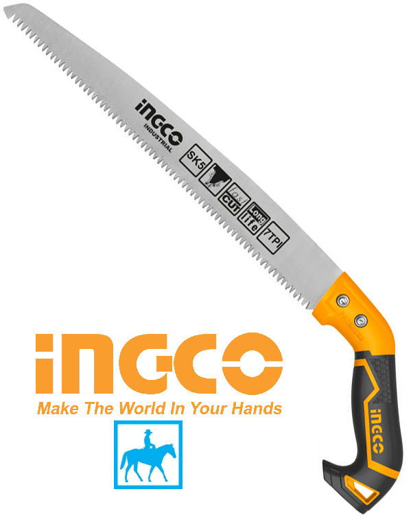 Cưa cầm tay cưa cành cưa gỗ lưỡi thẳng 300mm 12inch Ingco hps3008