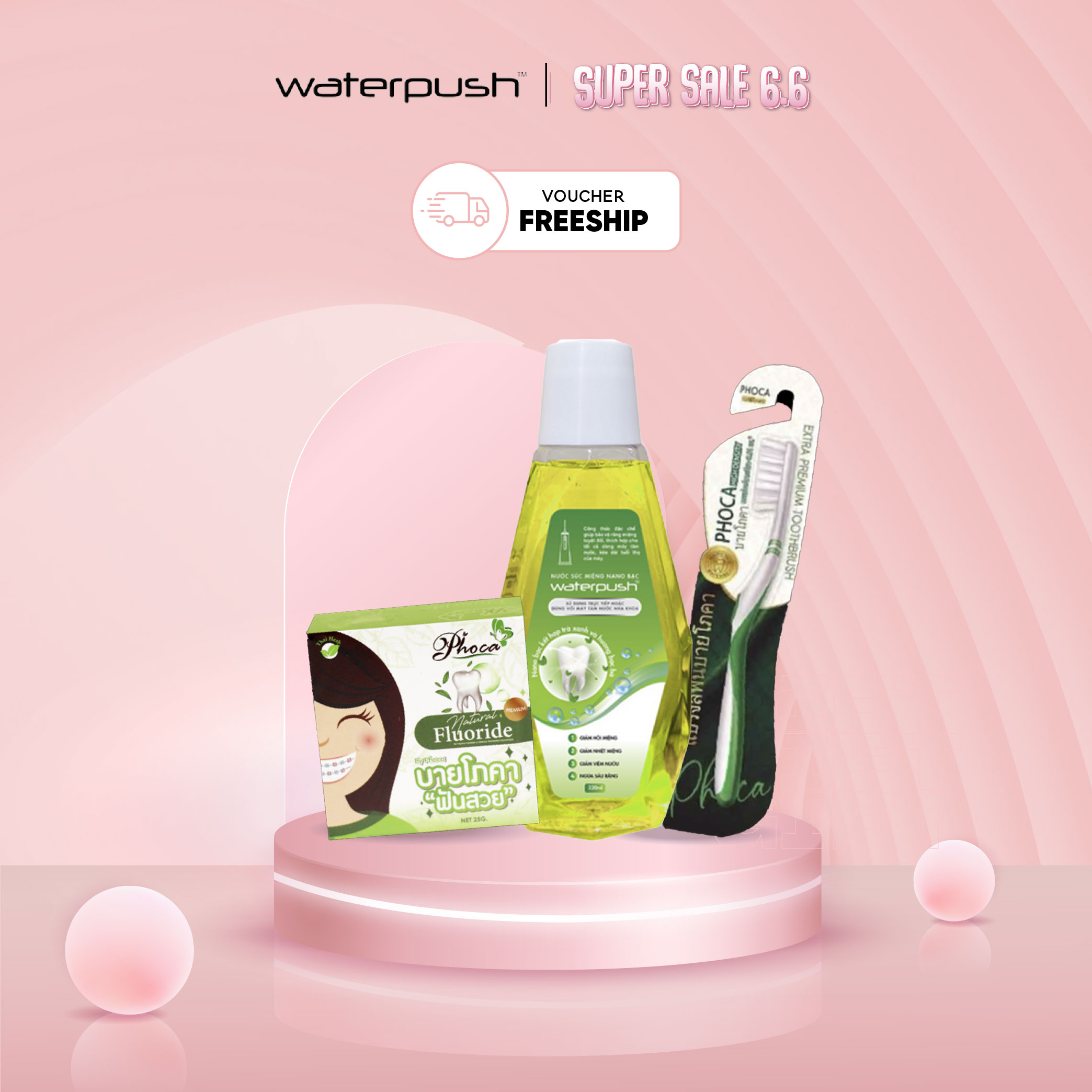 Combo sản phẩm chăm sóc răng miệng toàn diện WaterPush