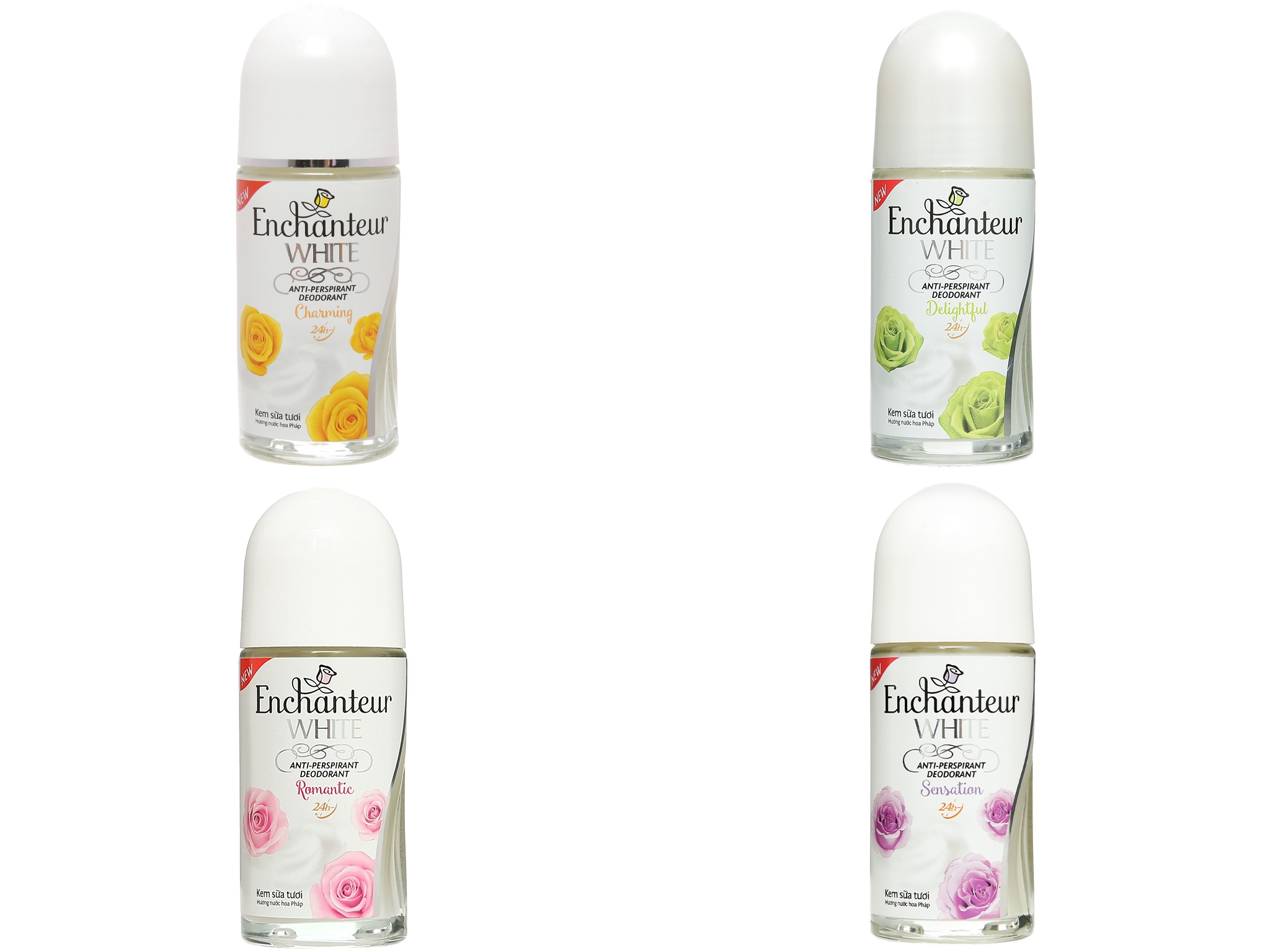 Lăn khử mùi trắng da hương nước hoa enchanteur 25ml - cty bát muội