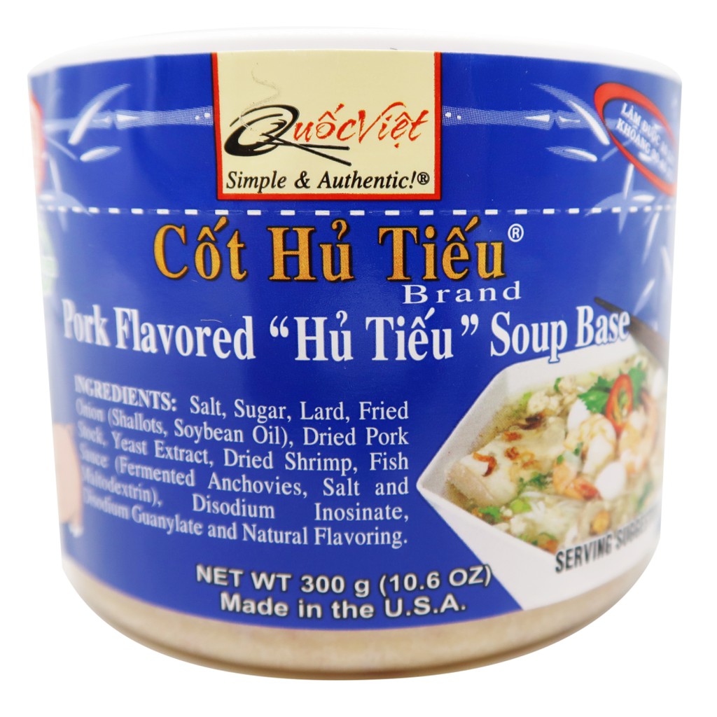 GIA VỊ NẤU Cốt Hủ Tiếu Quốc Việt Foods 300g - Gia Vị Hoàn Chỉnh Nhập Khẩu Mỹ - Tiêu Chuẩn FDA - Nấu được 30 tô