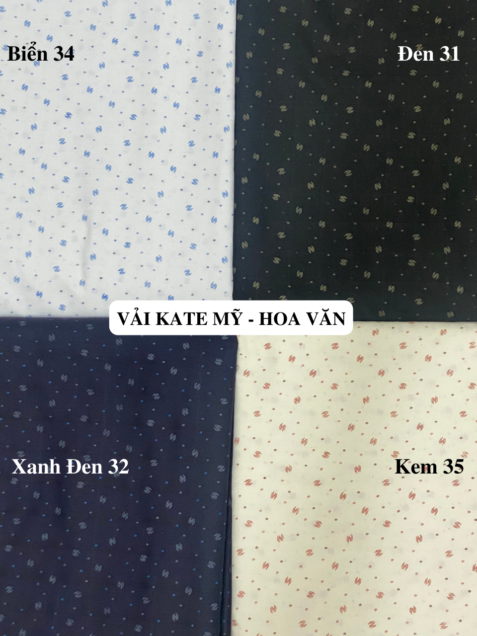Vải kate mỹ - hoa văn -dòng vải công sở