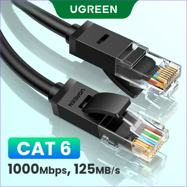 UGREEN Cáp Ethernet Cat6 Gigabit Tốc độ cao 1000Mbps Cáp RJ45 Dây LAN Mạng được Bảo vệ cho PC PS5 PS4 PS3 Xbox