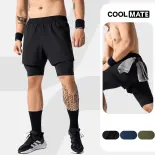 Quần Short thể thao nam Gym Power 2 lớp co giãn, thấm hút, nhanh khô Coolmate
