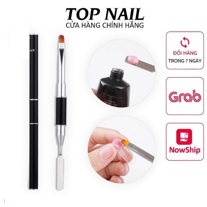 Cọ đắp g.el,chải g.el đắp móng 2 đầu có nắp đậy