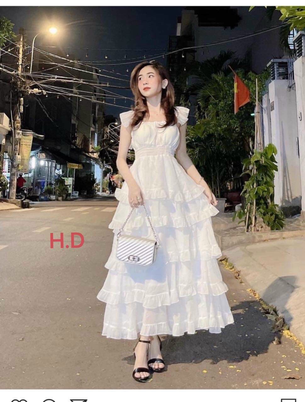 (ảnh thật) Váy cánh tiên tầng dáng dài maxi hàng đẹp tiểu thư