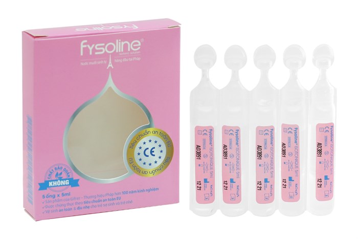 Fysoline - Nước muối sinh lý Pháp - Vệ sinh mắt, mũi, miệng cho bé (hộp 5 ống)