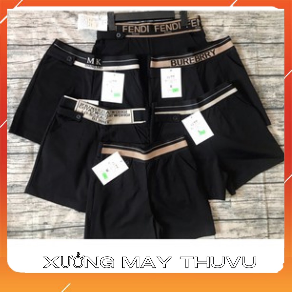 Quần short nữ/ Quần đùi cạp chun, Quần sooc chun chữ thần thánh vải Umi hàn dành cho nữ- Xưởng May ThuVu