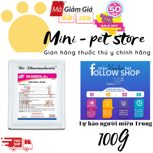 Giải độc gan, bổ gan, giải độc - sorbitol + b12 thuốc thú y bio