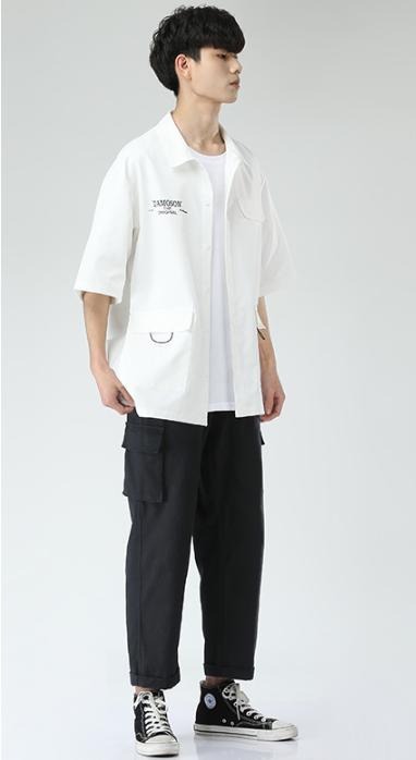 [HCM] [FREESHIP TOÀN QUỐC]  Áo Sơ Mi Form Rộng Tay Ngắn Túi Hộp  Dễ Phối Đồ Thời Trang L.Đ.P