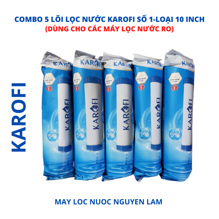 (HCM) Lõi Lọc Nước Karofi Số 1 Loại 10 inch-PP 5 Micron